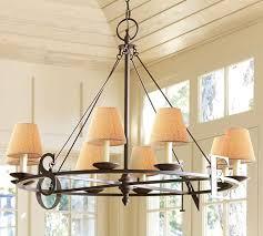 Tuanse 6 Pcs Boho Rattan Lamp Shade Scalloped Clip on Chandelier Shade 3" x 6" x 5" Rustic Barrel Lighting Cover for Kitchen Dining Living Room Table Wall Chandelier
