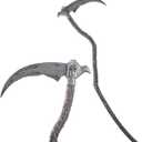 Spooktacular Creations Grim Reaper Scythe Prop, Grim Reaper Faux Scythe Blade Weapon Costume, Sickle Toy Accessories for Adult or Kids Pretend and Play, Halloween Dress Up Party Black