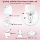 One Full Set Milk Collector Cup 17mm Only Compatible with Momcozy S12 Pro/S9 Pro Breast Pump NOT for S9/S12, S12 Pro/S9 Pro Wearable Breast Pump Replacement Parts with 17mm Flange