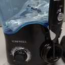 TUREWELL Water Dental Flosser for Teeth/Braces, Water Teeth Cleaner 8 Jet Tips and 10 Pressure Levels, 600ML Large Water Tank Oral Irrigator for Family(Black)