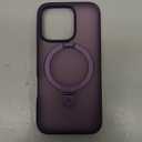 CASEKOO Ultra-Magnetic Stand for iPhone 16 Pro Case [Military Drop Protection] [Compatible with MagSafe] Shockproof Translucent Matte Slim Ring Holder Case for iPhone 16 Pro 6.3", Purple