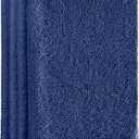 Creative Scents Cotton Fingertip Towels Set Blue  4 Pack  11 x 18 Inches Decorative Small ExtraAbsorbent and Soft Terry Towel for Bathroom  Powder Room, Guest and Housewarming Gift (Navy Blue)