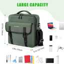 3 Ring Zipper Binder Bag for 700+ Sheets Capacity Detachable Backpack Straps & Shoulder 14 Inch Laptop for and Office (Green)