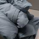 Bedsure California King Size Comforter Set, Dusty Blue Soft Prewashed Bedding for All Seasons, 7 Pieces Warm Winter Down Alternative Bed Set, Fluffy Bed in a Bag with Sheets, Pillowcases & Shams