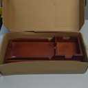 Couch Cup Holder TrayCouch arm Table with Side Storage PocketCouch arm Tray with Anti-Slip Design, Natural Bamboo Sofa Tables for Drinks, Snacks, Cup, Remote and PhoneMahogany