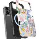 for iPhone 17 Pro Max Case Cute - Wireless Charging Compatible - Dual-Layer Hard Shell + Silicone Cover - Aesthetic Protective Phone Case for Women - Coquette Italian Summer Collage Coastal