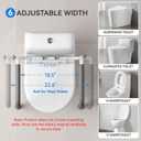 Loyoda Heavy-Duty Steel Toilet Safety Rail - Securely Bolts to Toilet Seat Holes, Adjustable Height & Width, Non-Slip Feet & Soft Foam Grip, Supports 350 lbs for Elderly & Mobility Assistance