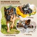 Mayerzon Dog Muzzle to Prevent Biting Scavenging Chewing, Soft Mesh Puppy Muzzles for Medium  Sized Dogs, Breathable, Reflective, Adjustable Mouth Guard for Grooming Walking Training (M, Black)