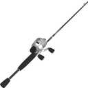 Zebco 33 Platinum Spincast Reel and Fishing Rod Combo, Anti-Reverse Clutch, Silver Style: 6 Foot