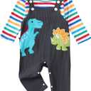 Baby Boy Clothes Fall Winter Newborn Boy Outfits 0 3 6 9 12 18 24 Months Overalls Infant Baby Boys Clothes (Colorful)