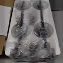 4-Light Bathroom Light Fixtures, Vanity Light with Milky White Shades, Matte Black Bathroom Light Fixtures Over Mirror, Modern Bathroom Wall Lamp for Mirror Living Room Cabinet Bedroom