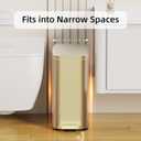 KSSKSS Small Bathroom Trash Can with Lid Soft Close, Step Pedal, 6L / 1.6 Gal Stainless Steel Garbage Bin with Removable Inner Bucket, Slim Wastebasket for Narrow Spaces (Gold)