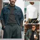 10 Pack Mens Big and Tall Mock Turtleneck Shirts Basic Tops Multipack (XXXL)