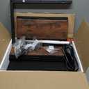 Huuger Nightstand with Charging Station, 27.6 Inch Bedside Table with Fabric Drawers, End Table with USB Ports and Outlets, Night Stand for Bedroom, Rustic Brown