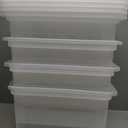 STAPLES Hanging File Folder Box, Storage Bin Organizer, Snap Lid, Letter & Legal Size Documents, Clear, 4 PAck