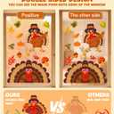 5 x Thanksgiving Window Clings - 9 Sheets 114 Pcs Thanksgiving Decorations for Fall Autumn Harvest Home Party, Pumpkin Leaves Turkey Acorns Stickers for Glass, Double-Sided Static Window Decals