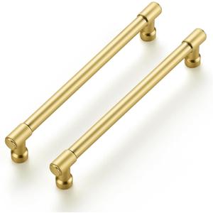 Ravinte Brushed Gold Kitchen Pulls Cabinet Handles 6-1/4 Inch 10 Pack