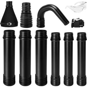 Buzzlett Universal Gutter Cleaning Kit for Leaf Blowers, 9.3 Feet Long Gutter Cleaning Tools to Easily Clear Roof Leaves and Debris, Black