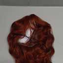 LOSMOEER Auburn Wig with Bangs Short Wavy Copper Red Wigs for Women Shoulder Length Curly Bob Wigs Heat Resistant Synthetic Wigs for Halloween Cosplay Daily Party Use (14 Inch)