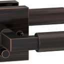 Amerdeco Pack of 3 Privacy Door Handles, Oil Rubbed Bronze Interior, Knurled Lever, Heavy Duty for Bedroom and Bathroom, Reversible Keyless for Right & Left Side AM0021