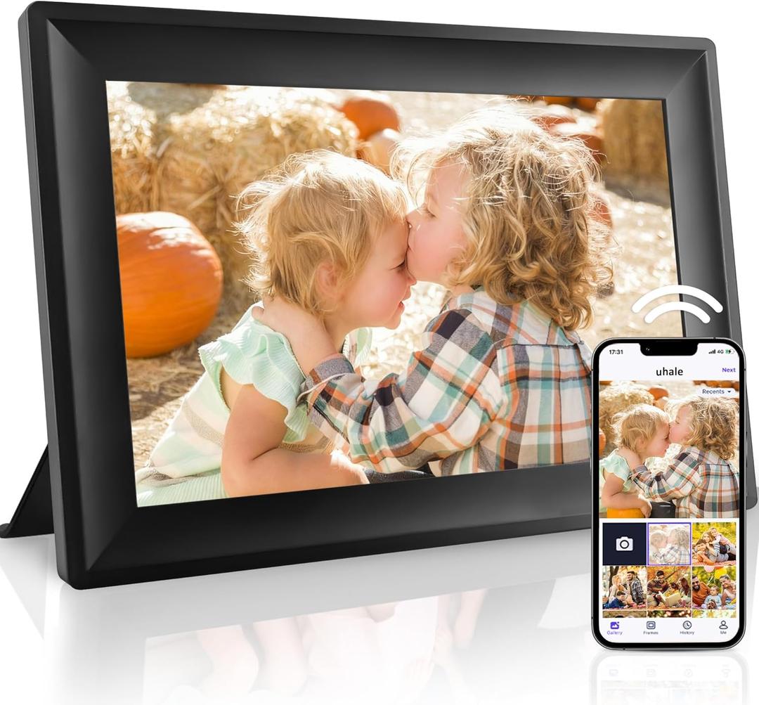 WiFi Uhale Digital Picture Frame, Digital Photo Frame with 1280x800 HD IPS Touch Screen,Share Videos Photos Instantly Send Wishes via Uhale App from Anywhere, Gifts for Christmas(10.1 Inch)
