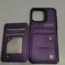 Vinich for iPhone 16 Pro Max 6.9" Wallet Case with Card Holder, RFID Blocking Credit Slots Kickstand Shockproof Phone Cover for Women Men, Purple