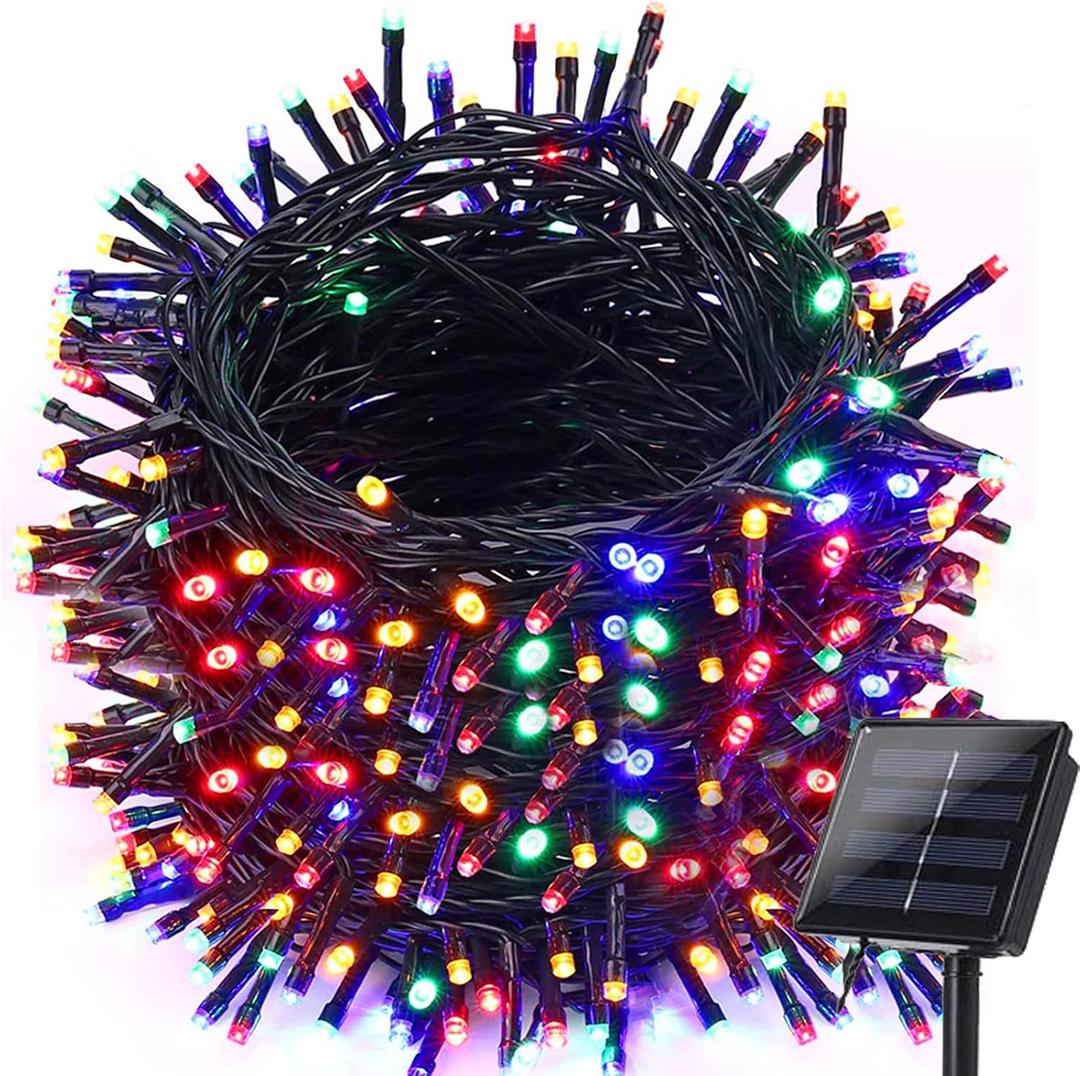 Solar Christmas Lights Outdoor, LED Solar Fairy String Lights, 8 Modes Waterproof Christmas Lights for Garden, Patio, Bush, Home, Party, Wedding, Holiday, Tree Decorations