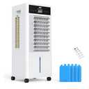 JRD Portable Air Conditioner, Portable Evaporative Air Cooler with Remote, 12H Timer, 4 Ice Pack, 2.4Gal Tank, 4 Mode&3 Speed, Mist Function, Swamp Cooler Cooling Fan for Bedroom Home Office Garage