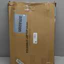 Foldable Lap Desk, Laptop Bed Desk, Portable Lap Table, Laptop Bed Table with Cup Holder & Tablet Slot & Lifting Handle for Working Writing Drawing & Eating - Black Wood