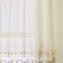 Editex Home Textiles Rose Garden Window Panel, 60 by 84-Inch, Ecru/Ecru