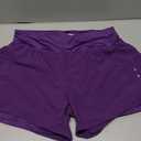 Ksmien Women's 2 in 1 Running Shorts - Lightweight Athletic Workout Gym Yoga Shorts Liner with Phone Pockets (Purple, L)