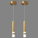 Modern Pendant Light Kitchen Fixture Dimmable LED Gold Mini Pendant Lighting fo Kitchen Island Bedroom Bedside Table Small Pendant Lights (2-Pack)