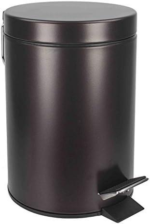 Home Basics 3 Liter Step Open Garbage Trash Can, Waste Basket Bin For Bathroom, Kitchen, Office, Bronze