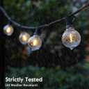 Brightown LED Outdoor String Light, 109 Feet Patio Lights with 52 Edison Shatterproof Bulbs(2 Spare), UL Listed Waterproof Outside Lights for Backyard Balcony Party Xmas Decor, E12 Base, Connectable (Black)