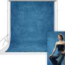 UrcTepics 10 ×10 ft Abstract Blue Fabric Photo Backdrops, Abstract Texture Backdrop for Headshots and Portraits, Photography Background for Studio and Vedio.