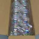 50 Pcs Iridescent Ornaments Balls,2.4 Inch Clear Christmas Rainbow Ball,Plastic Hanging Ornaments Balls for Xmas Tree,DIY,Wedding,Halloween,Home Decor