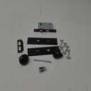 Mortise Lock Set for Interior Door, Vintage Old Door Knobs with Lock and Skeleton Key, Antique Door Knobs Matte Black Finish