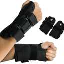 Houseables Carpal Tunnel Wrist Brace 2 Pack, Wrist Brace, Carpal Tunnel Splint, Arthritis Pain and Support, Stabilizer, Immobilizer, For Sprained, Relief, Night, Work, Pair, Both Hands, Left and Right