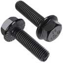 VGBUY M8-1.25 x 35mm Flanged Hex Head Bolts,External Flange Hex Drive Screws,Class 10.9 Black Zinc Plated,Alloy Steel,Full Coarse Thread,Pump,Fix Car,DIY Project