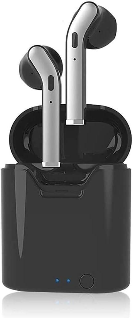 Wireless Earbuds, Bluetooth Headphones Stereo Sound Earphones, Wireless Charging Case & Power Display, Sweat Proof Dual Bluetooth 5.0 Headset with Built-in Mic for Sports(Black)