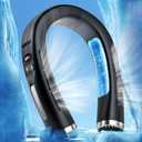 Portable Neck Cooling Fan 6000mah Rechargeable Personal Fans With 2 Cooling Plates Neck Fan Blowing Cold Air, 360  Air Outlet Low Noise 3 Speed Ccooling/Heating hands Free Fan (Black)