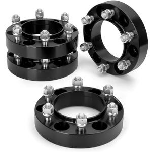 dynofit 6x5.5 Wheel Spacers 1.5" for Toyota Tacoma/4Runner/FJ Cruiser, 106mm Hub Centric M12x1.5 Forged Spacers with Extended Lug Nuts - Set of 4Pcs Spacers