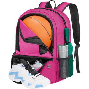 YOREPEK Basketball Backpack, Lightweight Basketball Bag with Ball Holder & Shoes Compartment, Sports Backpack Training Equipment Fit Soccer Volleyball Football