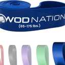WOD Nation Pull Up Assistance Bands (10-175lbs Band) - Best for Pullup Assist, Chin Ups, Resistance Bands Exercise, Stretch, Mobility Work & Serious Fitness - 41 inch Straps (Blue)