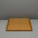 Bam & Boo Natural Bamboo Serving Tray Extra Large Rectangular with Handles for Food, Drinks, Storage, Decor, Vanity, Breakfast, Parties, Weddings, Picnics(17.75 x 13 x 2.35, Natural)