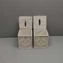 2 Pack Tissue Box Cover Macrame Square Open-Bottom Tissue Box Holder Boho Decor Tissue Organizer Bohemian Handmade Woven Tissue Cube Box for Bedroom Bathroom Dresser Living Room Office