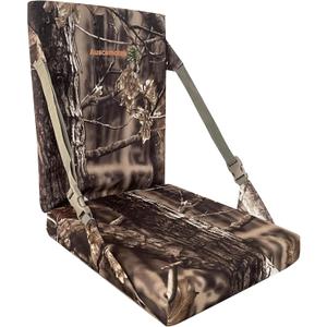 AUSCAMOTEK Camouflage Hunting and Stadium Seat Cushion with Backrest - 5cm Thick, Water-Resistant, Silent Material for Turkey Hunting Fishing Camping and Outdoor Activities