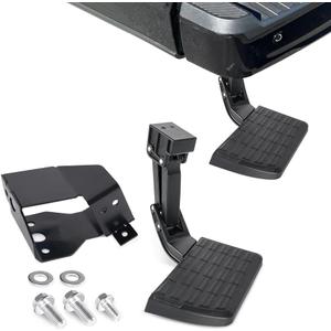 Retractable Rear Bed Step Bumper Step for 2009-2018 Dodge Ram 1500, 2010-2018 Dodge Ram 2500/3500 (Excludes Dual Exhaust & Eco Diesel Models),Truck Step Replaces 75306-01A