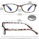 EYEURL Reading Glasses Womens Blue Light Blocking - 2 Pack Lightweight Computer Readers +1.25 Glare Blocking Ladies Eyeglass