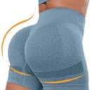 CHRLEISURE Workout Shorts Sets for Women, High Waisted Gym Butt Lifting Scrunch Butt Seamless Shorts (XL)